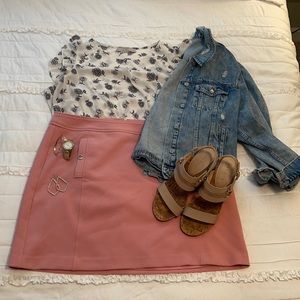 Loft Plus Pink Skirt | Size 16